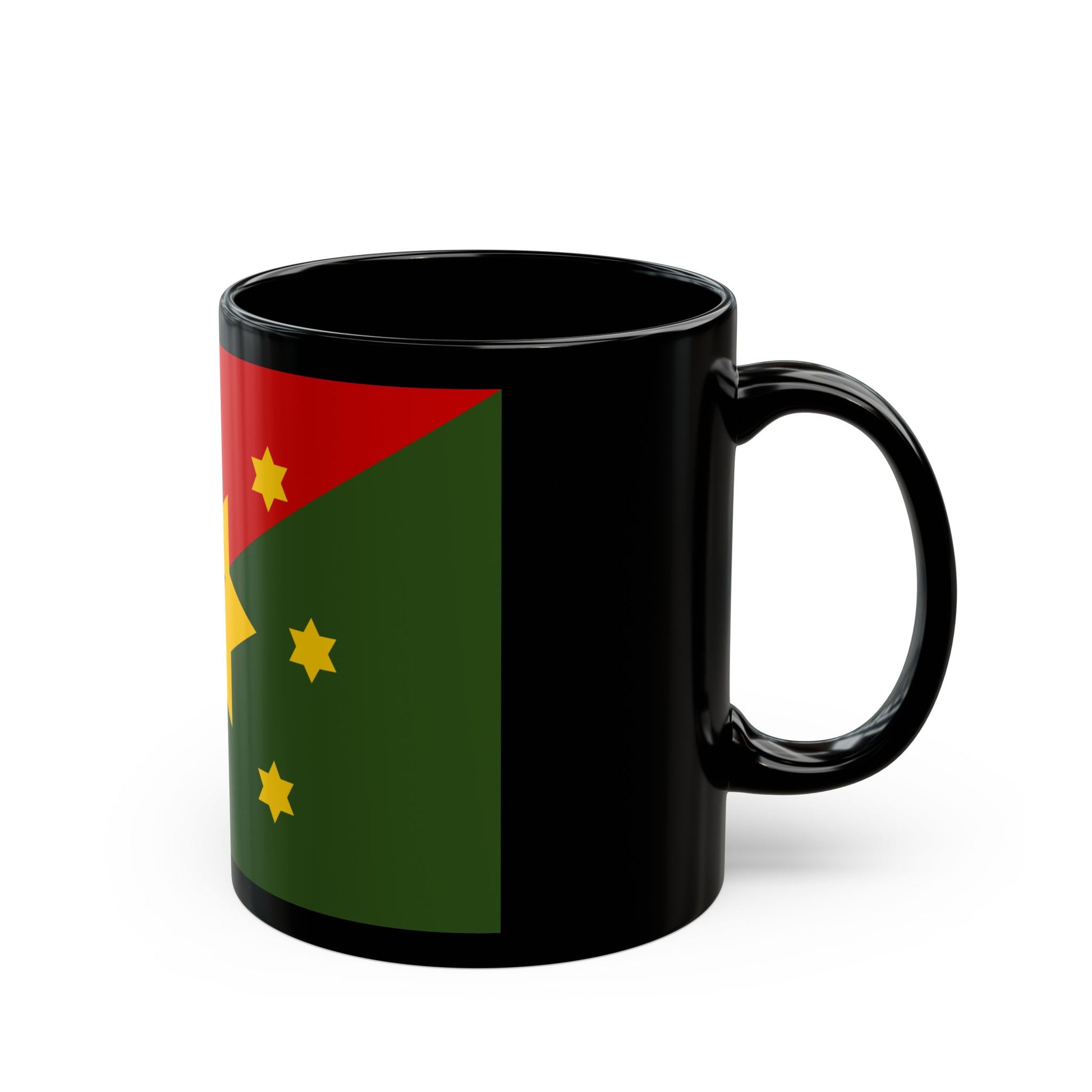 Flag of Eastern Highlands Papa New Guinea - Black Coffee Mug-Go Mug Yourself