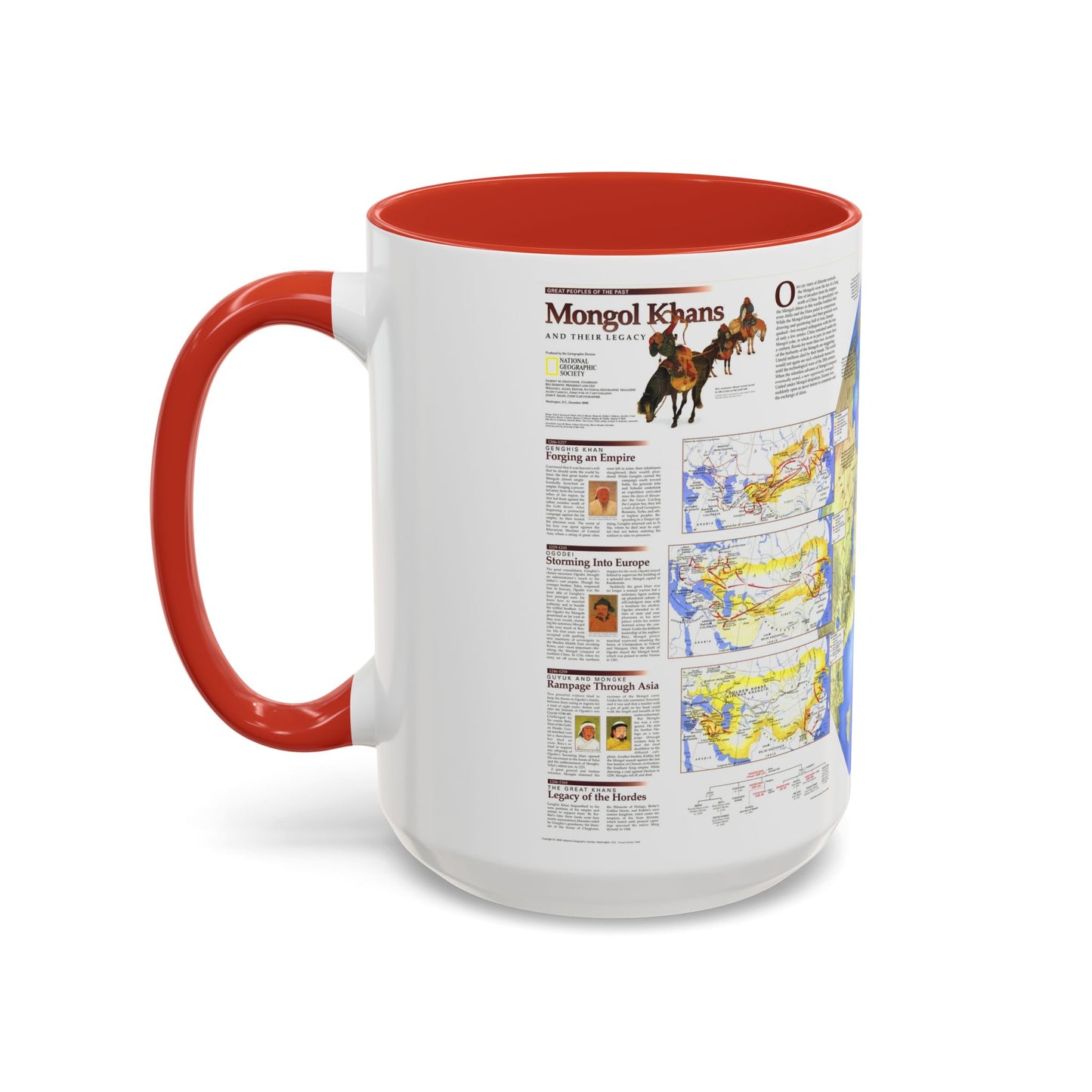 Mongol Khans and Their Legacy (1996) (Map) Accent Coffee Mug