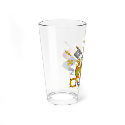 Emblema Tres caídas y Rosario (Spain) (Coat of Arms) Pint Glass 16oz