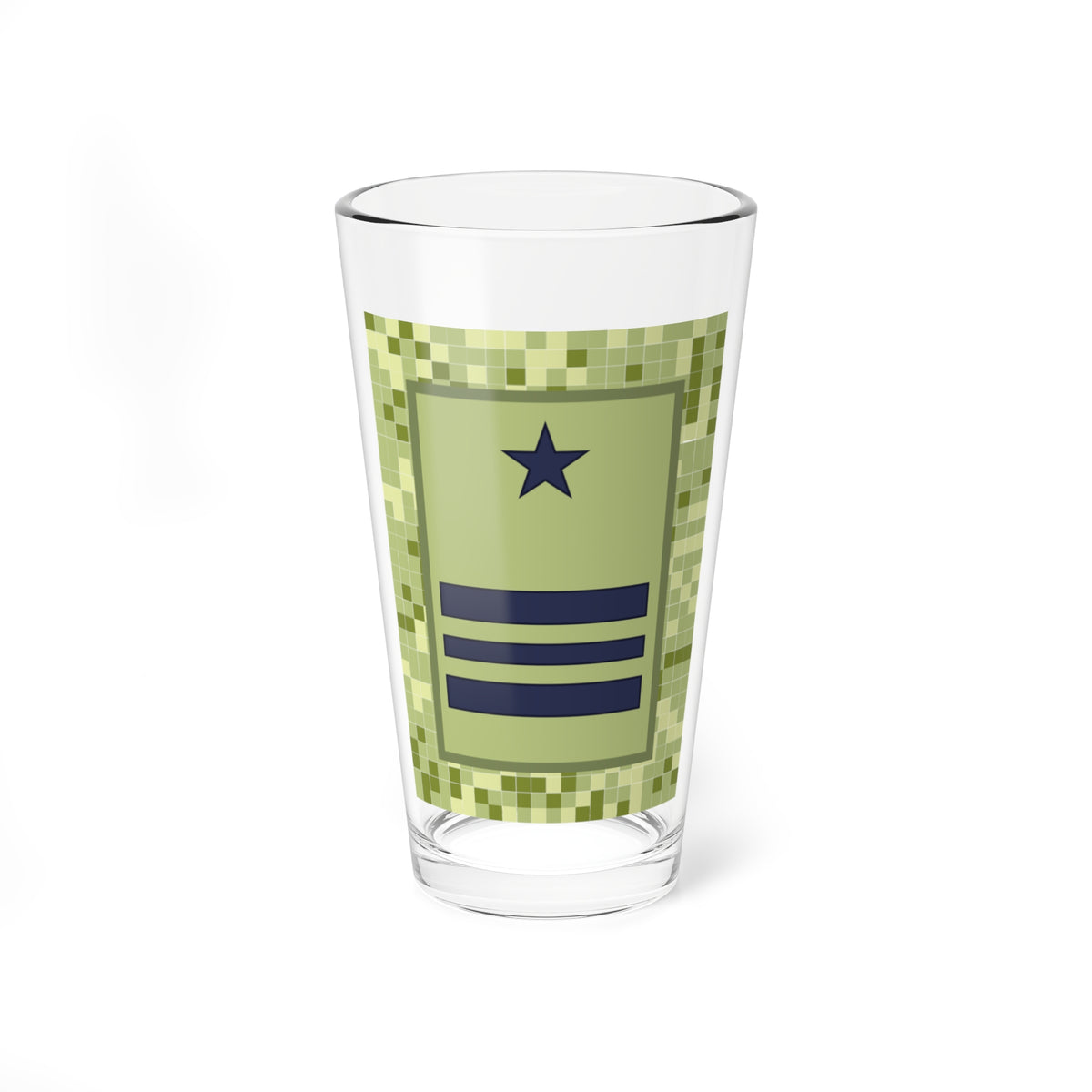 SS.OO.7.  CDE   CAMPAÑA   (Chile) (Military Rank) Pint Glass 16oz
