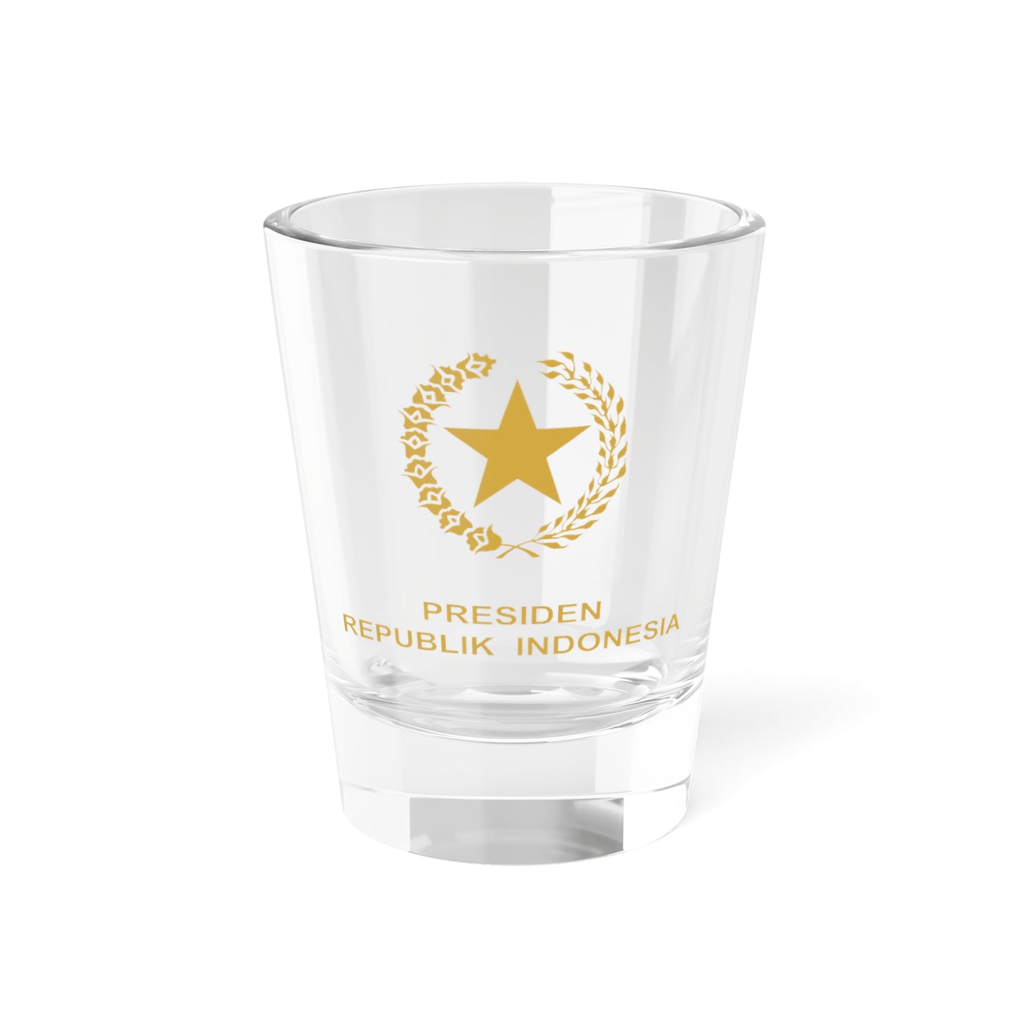 Indonesian Presidential Emblem gold (Indonesia) (Coat of Arms) Shot Glass 1.5oz