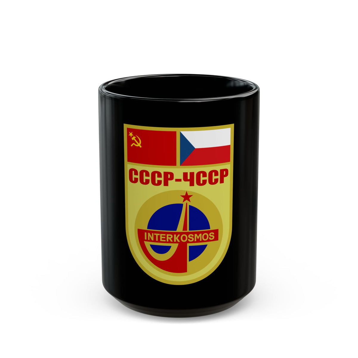 Soyuz 28 (Soyuz Programme) Black Coffee Mug