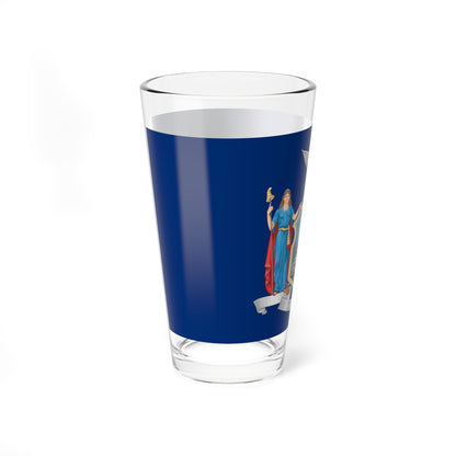 Flag of New York (United States) Pint Glass 16oz