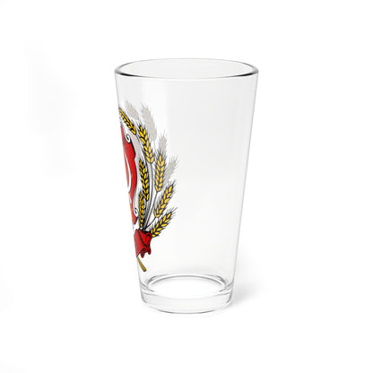Emblem of the Byelorussian SSR 1919-1927 (Russia) (Coat of Arms) Pint Glass 16oz