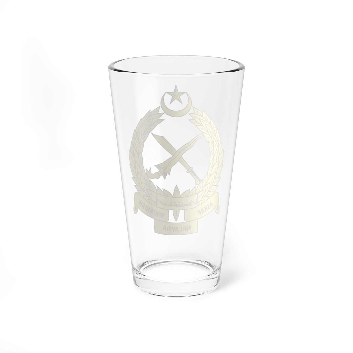 Crest of the Territorial Army Regiment (Malaysia) (Coat of Arms) Pint Glass 16oz