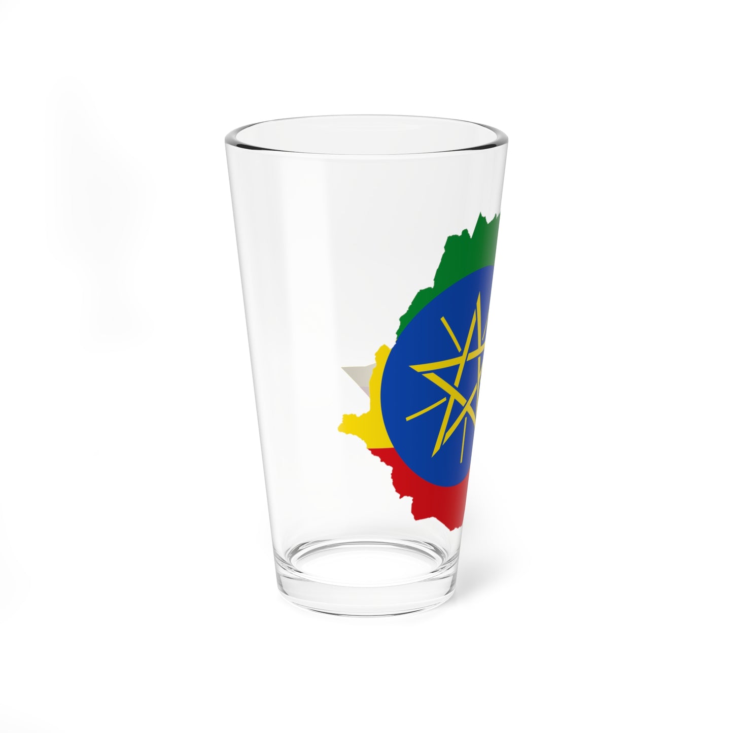 Flag map of Ethiopia (Ethiopia) Pint Glass 16oz