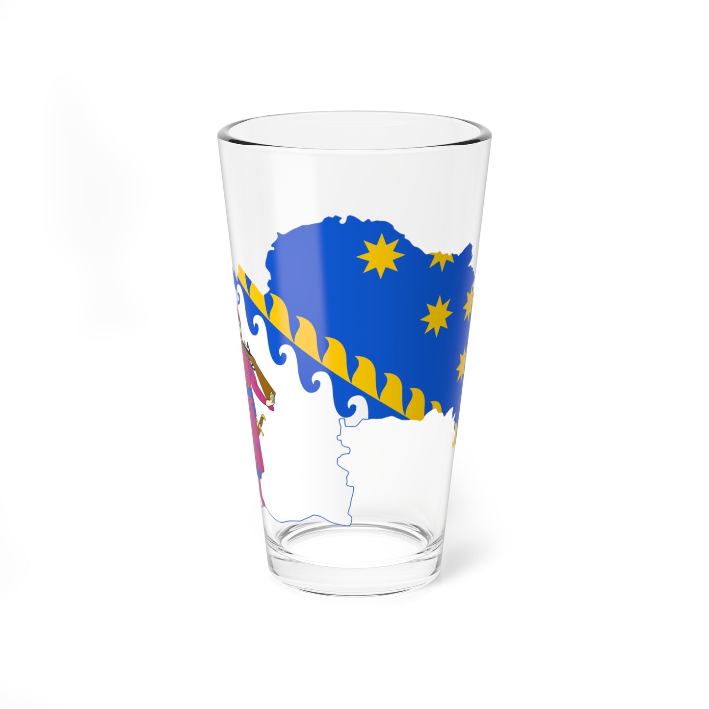 Flag-map of Dnipropetrovsk Oblast (Ukraine) Pint Glass 16oz