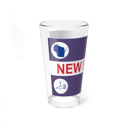Flag of New Berlin Wisconsin (United States) Pint Glass 16oz
