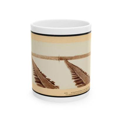 A Pontoon Bridge On The James River (U.S. Civil War) White Coffee Mug