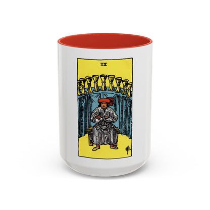 The 9 of Cups (Tarot Card) Accent Coffee Mug