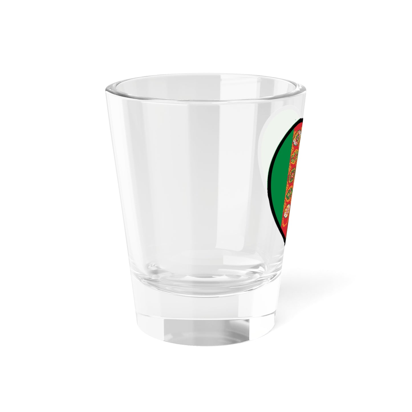 Turkmenistan flag heart (Turkmenistan) Shot Glass 1.5oz