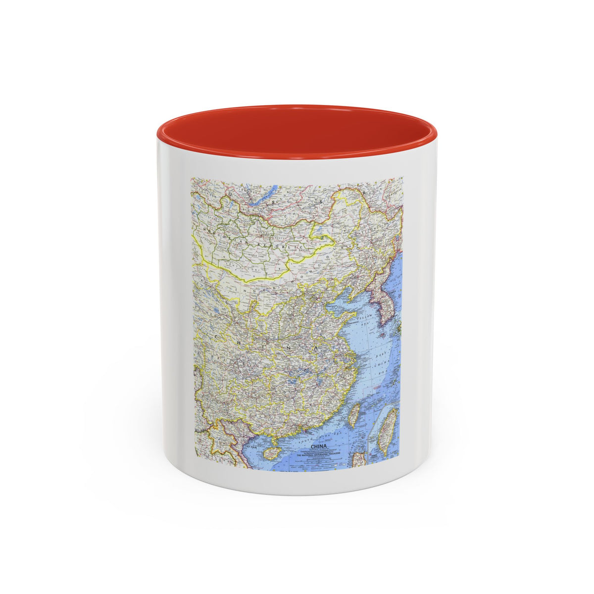China (1964) (Map) Accent Coffee Mug