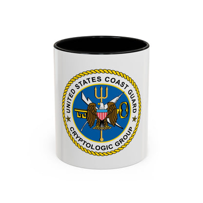 USCG Cryptologic Group (U.S. Coast Guard) Accent Coffee Mug