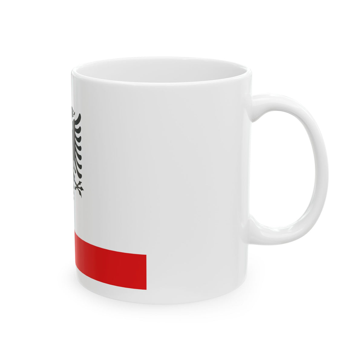 Naval Ensign of Albania - White Coffee Mug