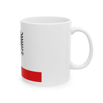 Naval Ensign of Albania - White Coffee Mug