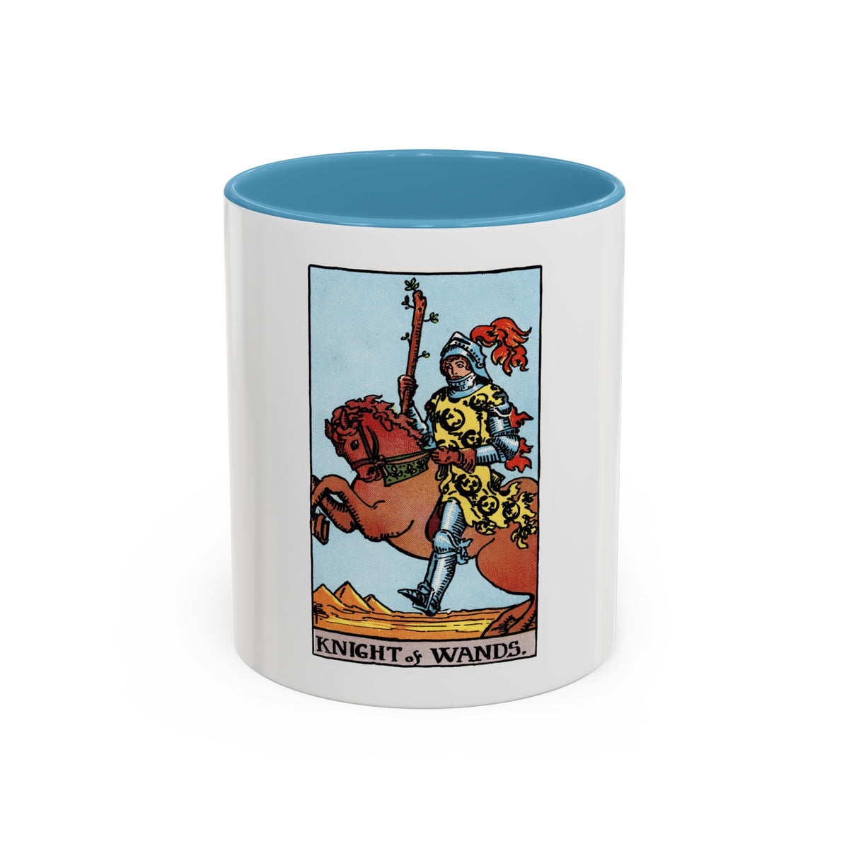 The Knight of Wands (Tarot Card) Accent Coffee Mug