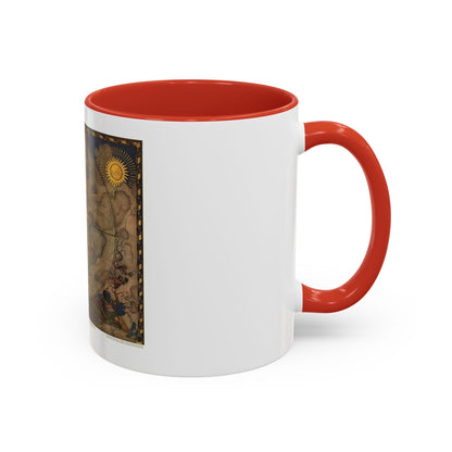 Map of Discovery- Western Hemisphere (1928) (Map) Accent Coffee Mug