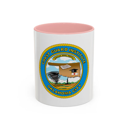 USCG Institute Oklahoma City (U.S. Coast Guard) Accent Coffee Mug