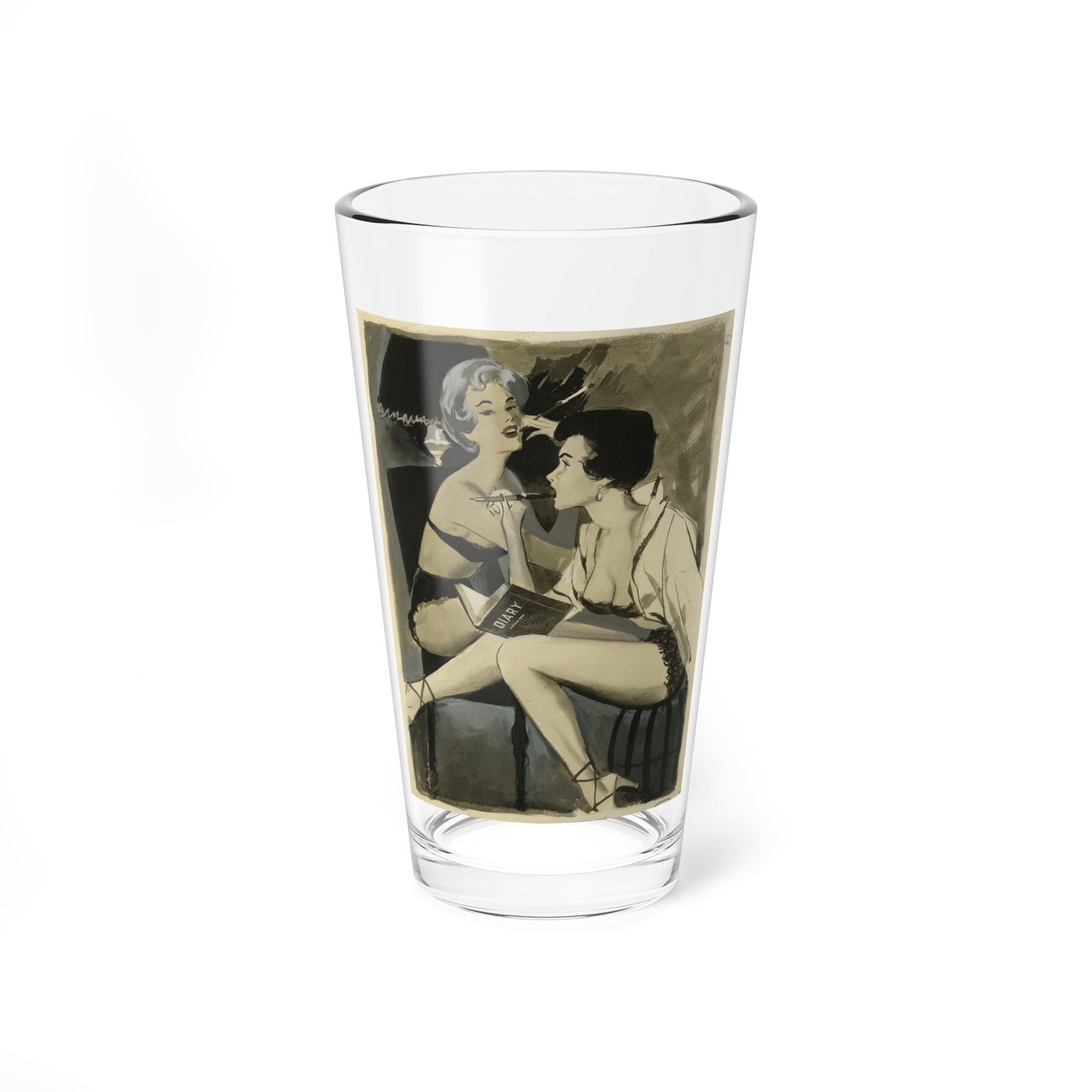 Playboy cartoon from the very first issue, Playboy 1, December 1953 (Magazine Illustration) Pint Glass 16oz