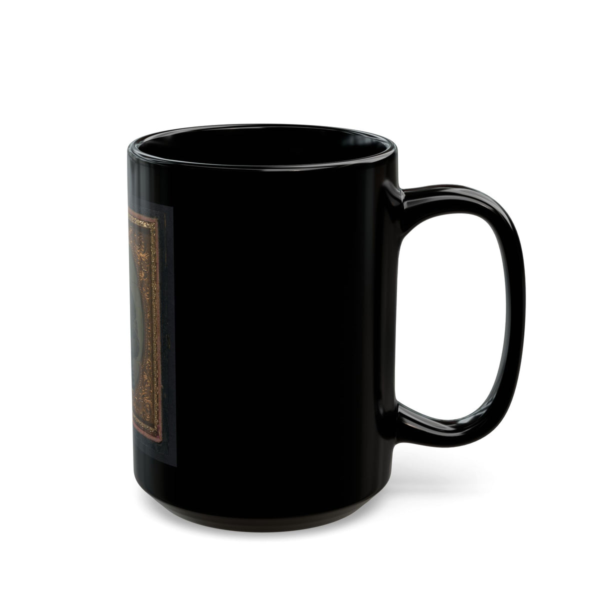 Unidentified Soldier In Union First Sergeant's Uniform With Small Child On Lap (U.S. Civil War) Black Coffee Mug