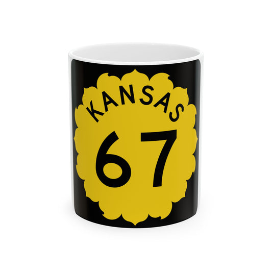K-67 1962 (Kansas) (Road Sign) White Coffee Mug