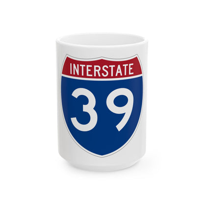 Interstate 39 (U.S. Highways) White Coffee Mug