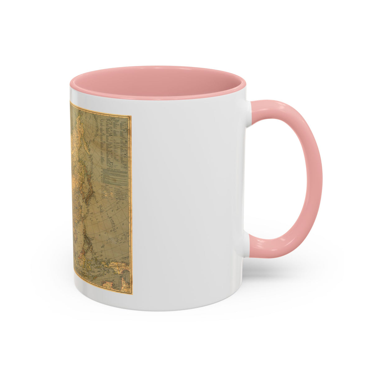 Asia and Adjacent Regions (1933) (Map) Accent Coffee Mug