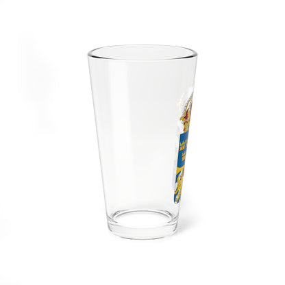 Great coat of arms of Sweden shield (Sweden) (Coat of Arms) Pint Glass 16oz