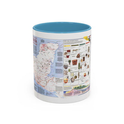 North America - The Ancient Maya World (1990) (Map) Accent Coffee Mug