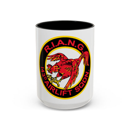 R.I.A.N.G. 143rd Airlift Sq (U.S. Air Force) Accent Coffee Mug