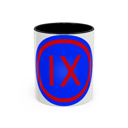 IX Corps (U.S. Army) Accent Coffee Mug-11oz-Black-Go Mug Yourself