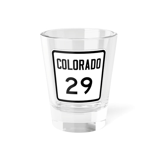 Colorado 29 1946 (Colorado) (Road Sign) Shot Glass 1.5oz-1.5oz-Go Mug Yourself