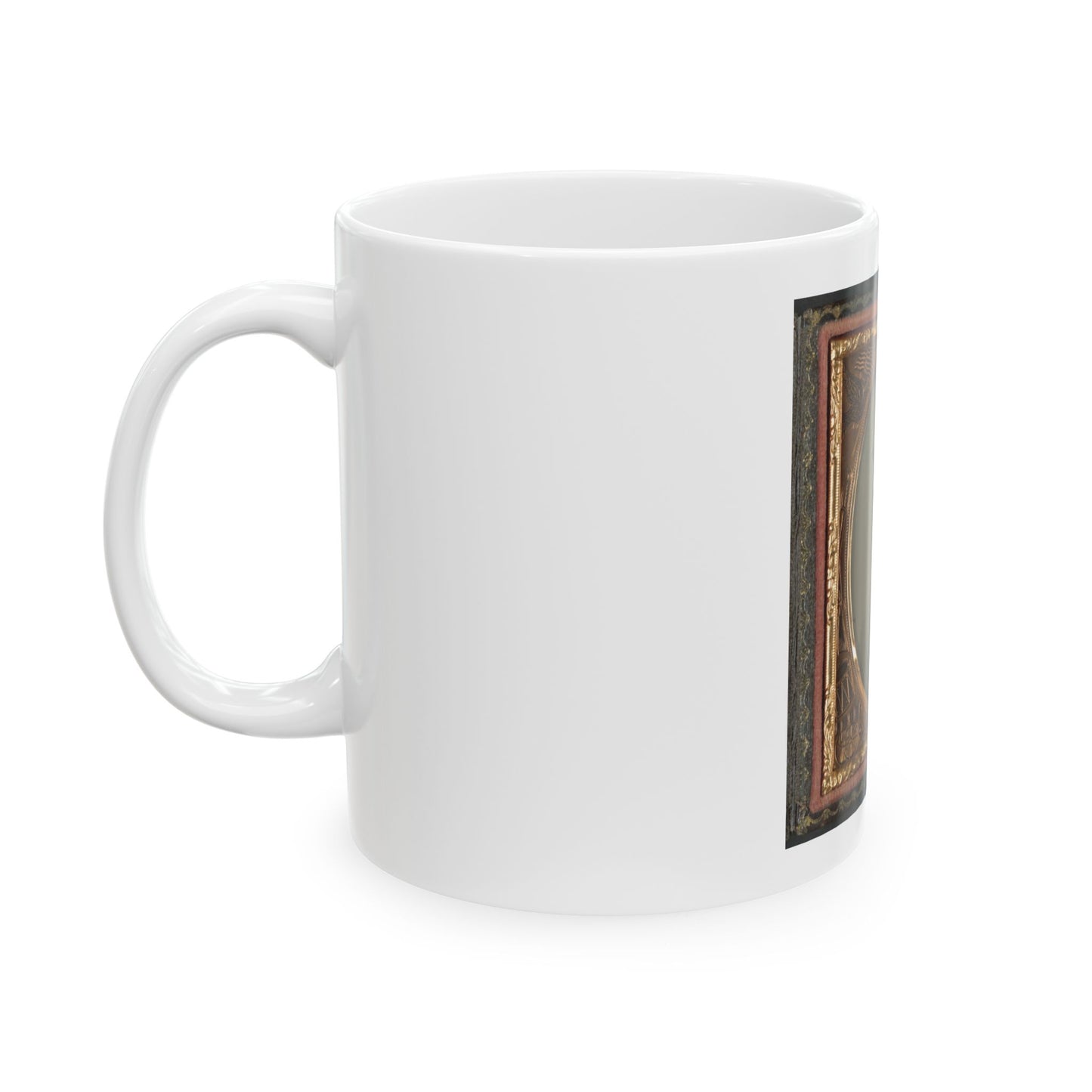 William W. Smith Of Company G And Company K, 4th Massachusetts Infantry Regiment In Uniform And Tricorn Hat (U.S. Civil War) White Coffee Mug