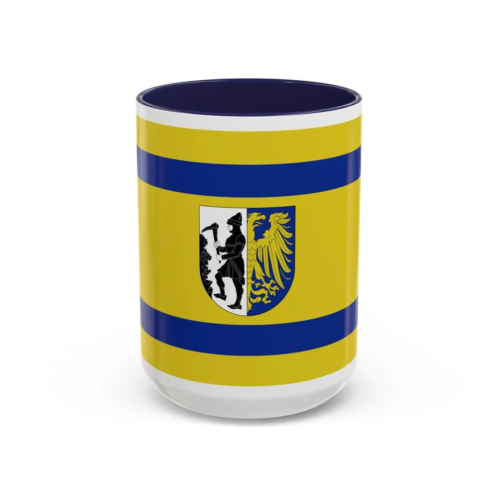 Flag of Bytom Poland - Accent Coffee Mug-15oz-Navy-Go Mug Yourself