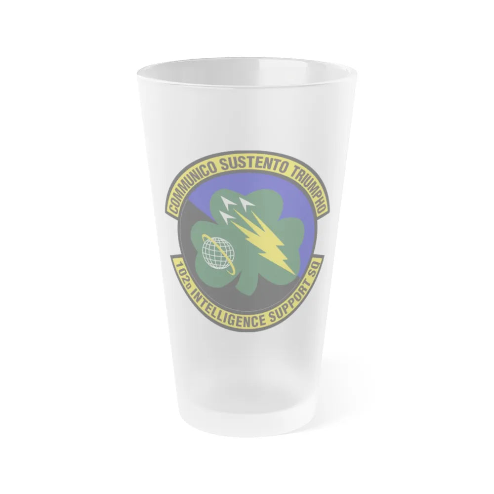 102d Intelligence Support Squadron (U.S. Air Force) Frosted Pint Glass 16oz-16oz-Frosted-Go Mug Yourself