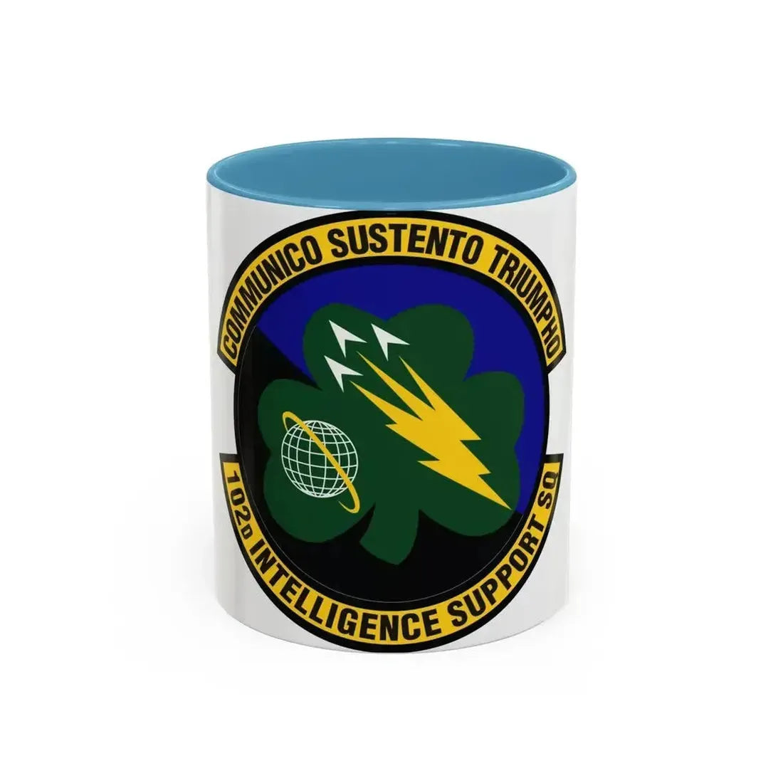 102d Intelligence Support Squadron (U.S. Air Force) Accent Coffee Mug 11oz Light Blue - Go Mug Yourself