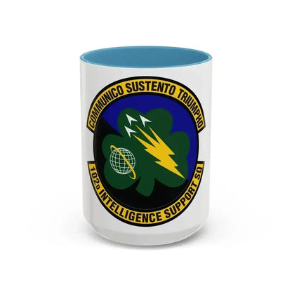 102d Intelligence Support Squadron (U.S. Air Force) Accent Coffee Mug 15oz Light Blue - Go Mug Yourself
