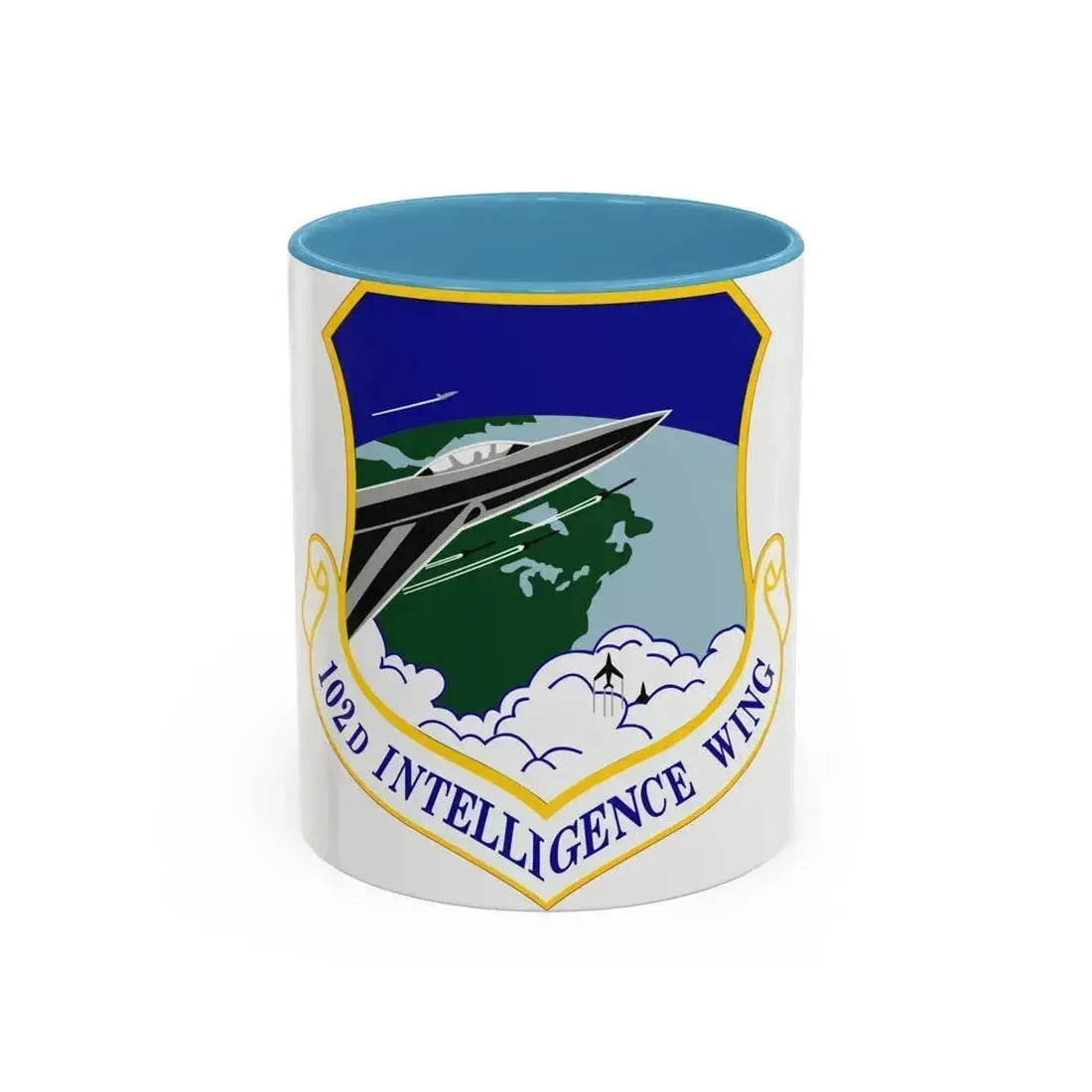 102d Intelligence Wing (U.S. Air Force) Accent Coffee Mug 11oz Light Blue - Go Mug Yourself