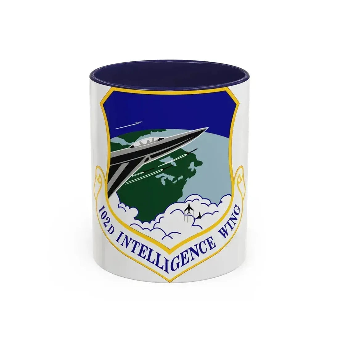 102d Intelligence Wing (U.S. Air Force) Accent Coffee Mug 11oz Navy - Go Mug Yourself