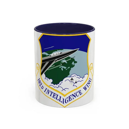 102d Intelligence Wing (U.S. Air Force) Accent Coffee Mug 11oz Navy - Go Mug Yourself
