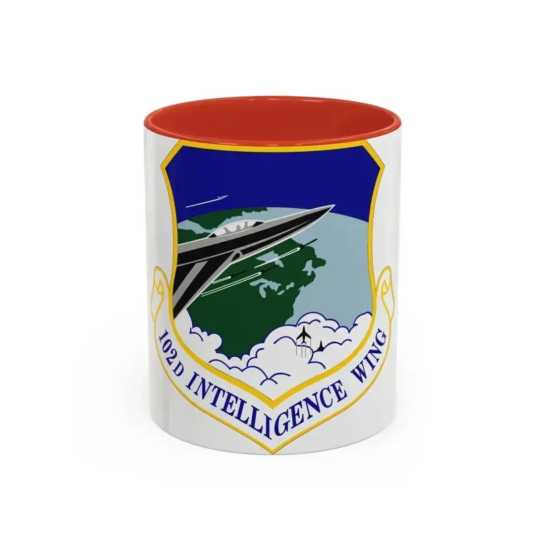 102d Intelligence Wing (U.S. Air Force) Accent Coffee Mug 11oz Red - Go Mug Yourself