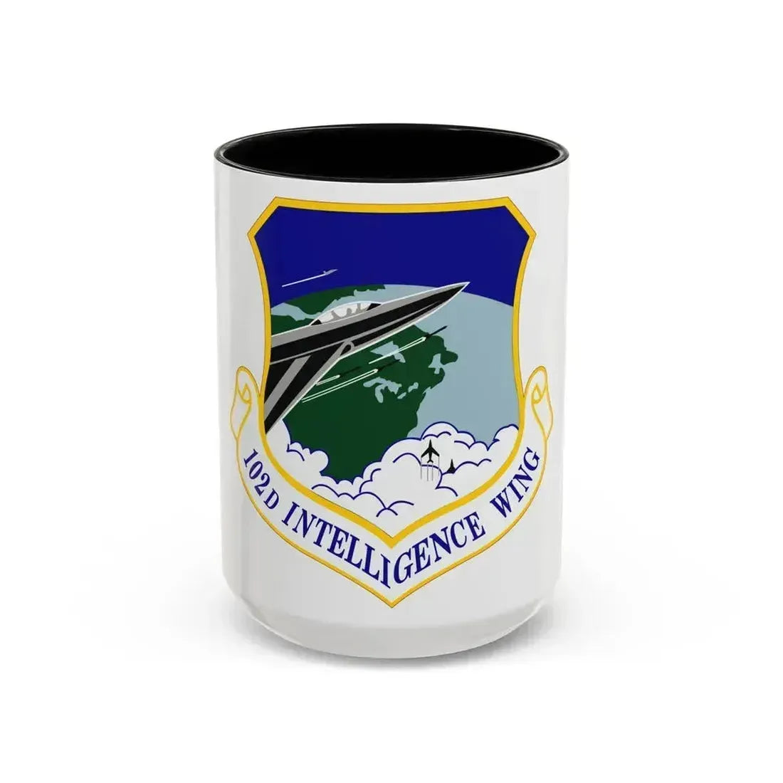 102d Intelligence Wing (U.S. Air Force) Accent Coffee Mug 15oz Black - Go Mug Yourself