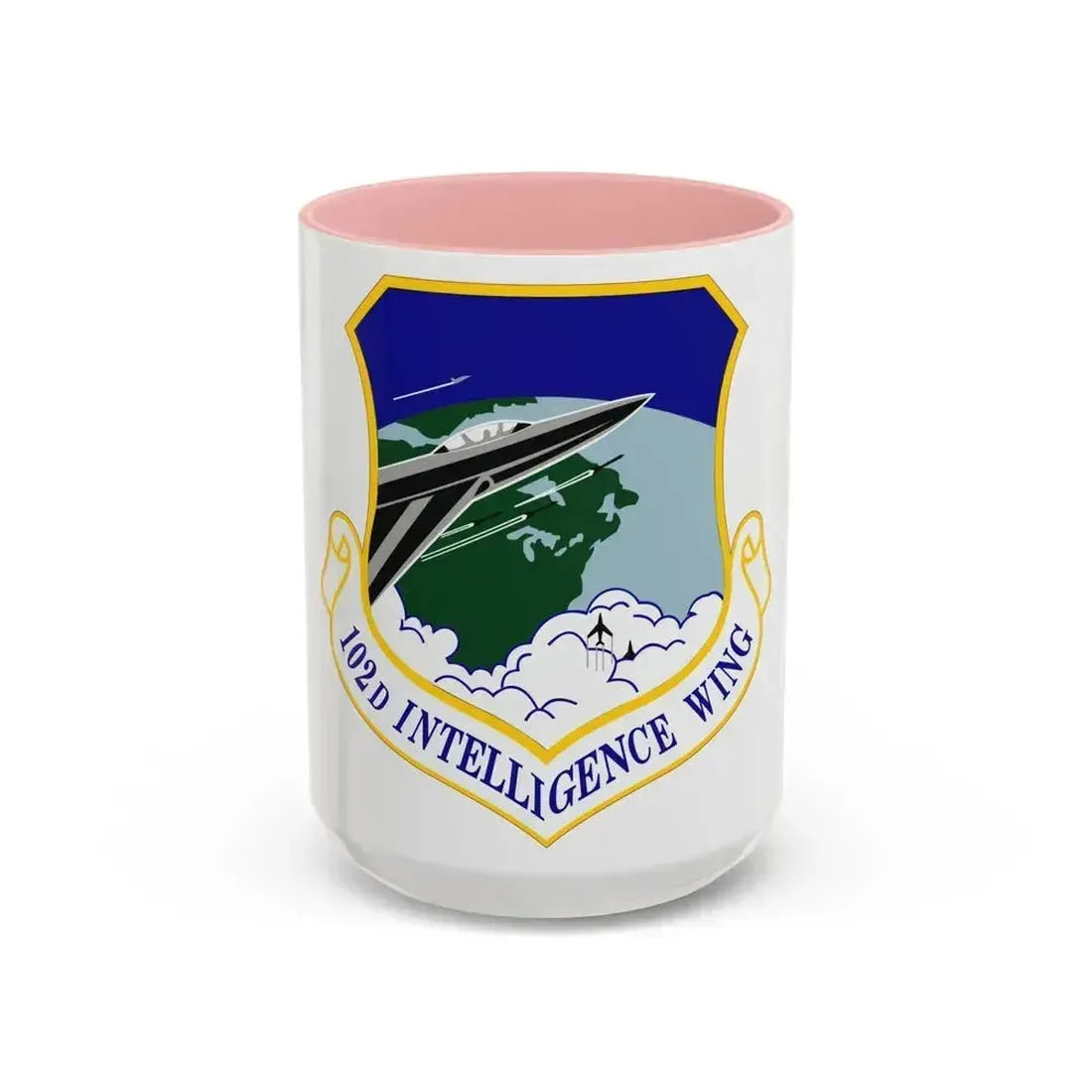 102d Intelligence Wing (U.S. Air Force) Accent Coffee Mug 15oz Pink - Go Mug Yourself