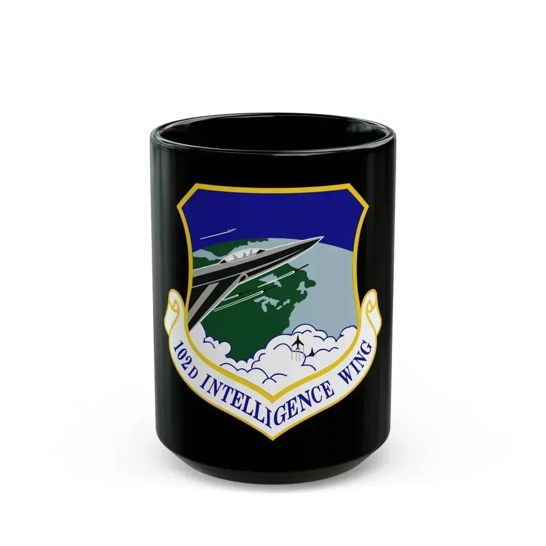 102d Intelligence Wing (U.S. Air Force) Black Coffee Mug - Go Mug Yourself