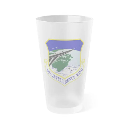 102d Intelligence Wing (U.S. Air Force) Frosted Pint Glass 16oz 16oz Frosted - Go Mug Yourself