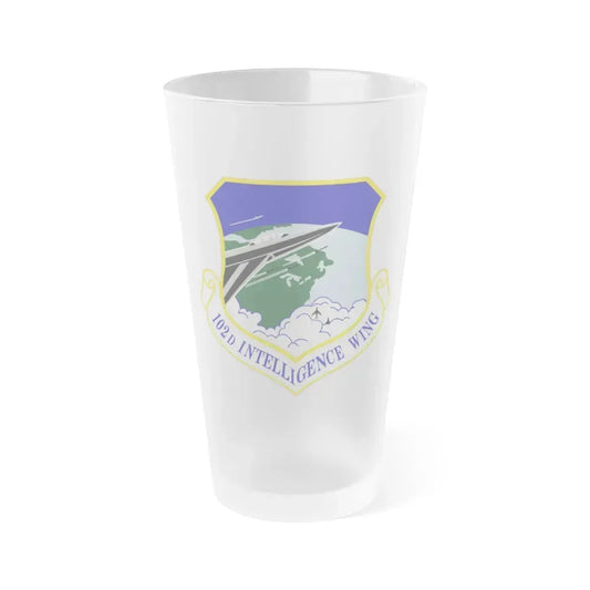 102d Intelligence Wing (U.S. Air Force) Frosted Pint Glass 16oz 16oz Frosted - Go Mug Yourself
