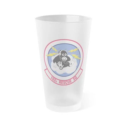 102d Rescue Squadron (U.S. Air Force) Frosted Pint Glass 16oz-16oz-Frosted-Go Mug Yourself