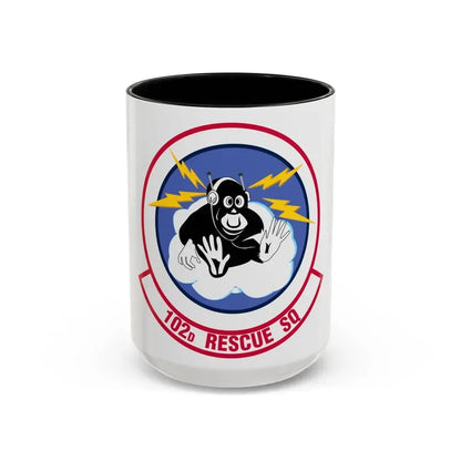 102d Rescue Squadron (U.S. Air Force) Accent Coffee Mug 15oz Black - Go Mug Yourself