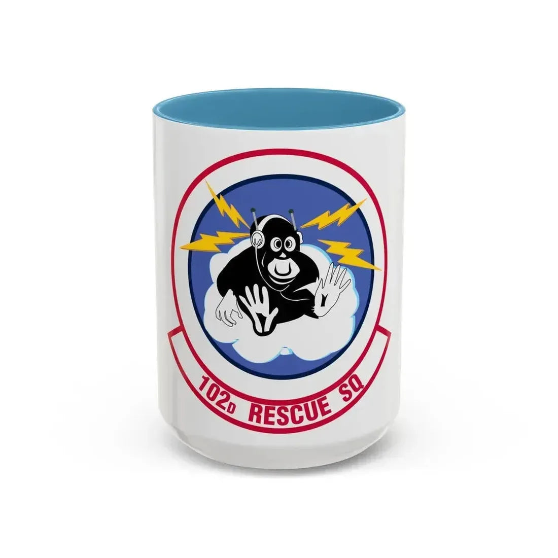 102d Rescue Squadron (U.S. Air Force) Accent Coffee Mug 15oz Light Blue - Go Mug Yourself