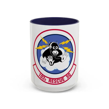 102d Rescue Squadron (U.S. Air Force) Accent Coffee Mug 15oz Navy - Go Mug Yourself